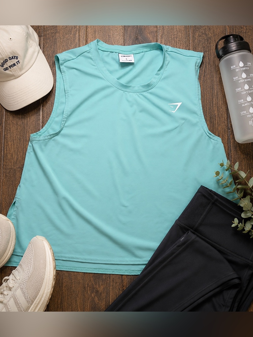 Gymshark Mint Green Sleeveless Workout Training Tank Top Women’s Large